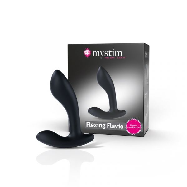 Mystim Flexing Flavio - Silikon Elektrosex Toy (innovativer bi-polarer P-Punkt-Stimulator)