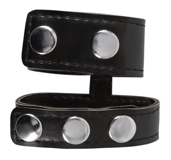 Penis-/Hodenriemen "Cock Strap with Ball Stretcher" (in maskuliner Lederoptik)