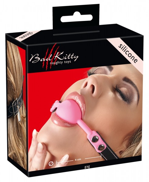 Pinkfarbener Silikonknebel
