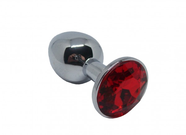 Kleiner Buttplug in silber mit verschiedenen Steinen