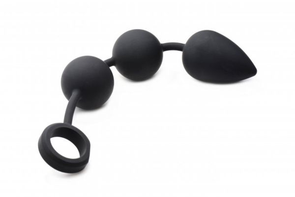 Analkette "Weighted Anal Ball Plug" (mit großen & schweren Analkugeln)