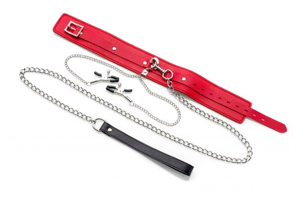 ZENN Halsband mit Nippelklemmen (in anzüglicher Farbe)