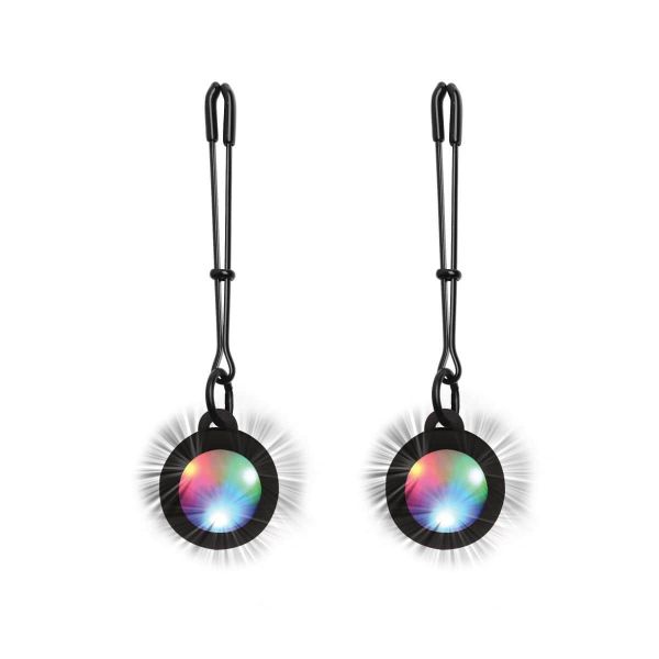 Charmed "Tweezer Brustwarzenklemmen mit LED-Licht" (verstellbare Nippelklemmen)