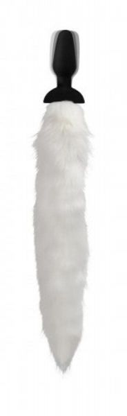 Tailz - Vibrierender Analplug mit Fox Tail weiß (mit 3 Vibrationseinstellungen & 7 verschiedenen Mustern)
