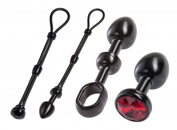 Alu Cock-Grip Set schwarz