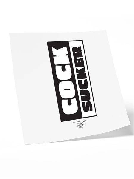 Mister B Temporary Tattoo Cock Sucker (mit Cock Sucker Text)