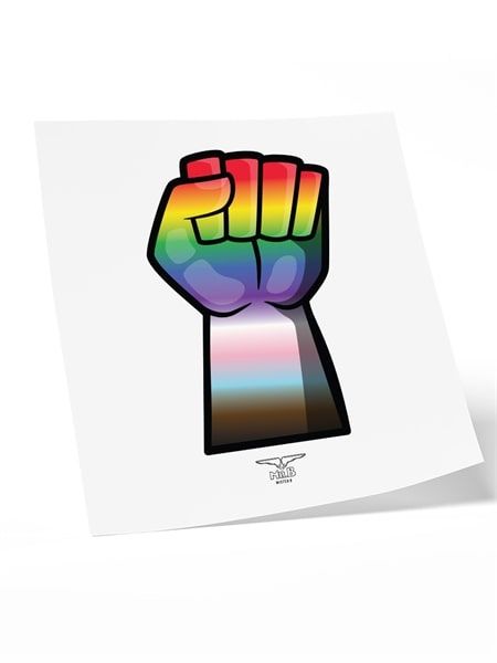 Mister B Temporary Tattoo Gay Force (mit Regenbogen-Faust)