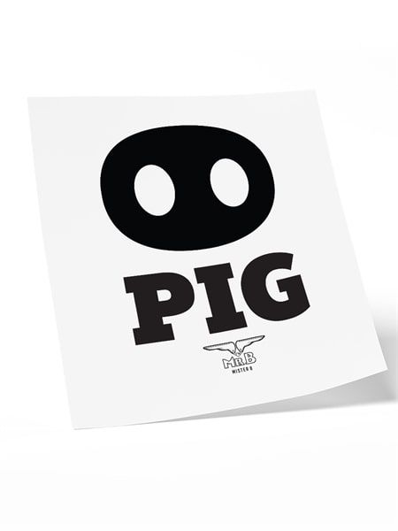 Mister B Temporary Tattoo Pig (mit Schweinchen-Nase)