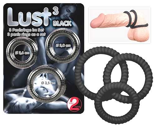 Lust 3 Penisringe - black